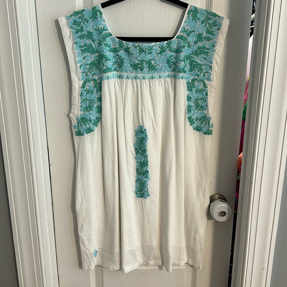 J Marie embroidered tank dress